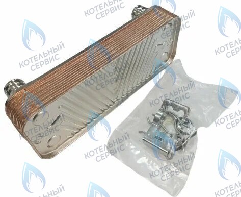 ES190W-000-16F-HR Теплообменник ГВС вторичный 16 пластин VAILLANT TURBO MAX VUW в Оренбурге	