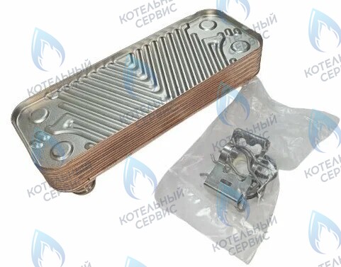 ES190W-000-16F-HR Теплообменник ГВС вторичный 16 пластин VAILLANT TURBO MAX VUW в Оренбурге	