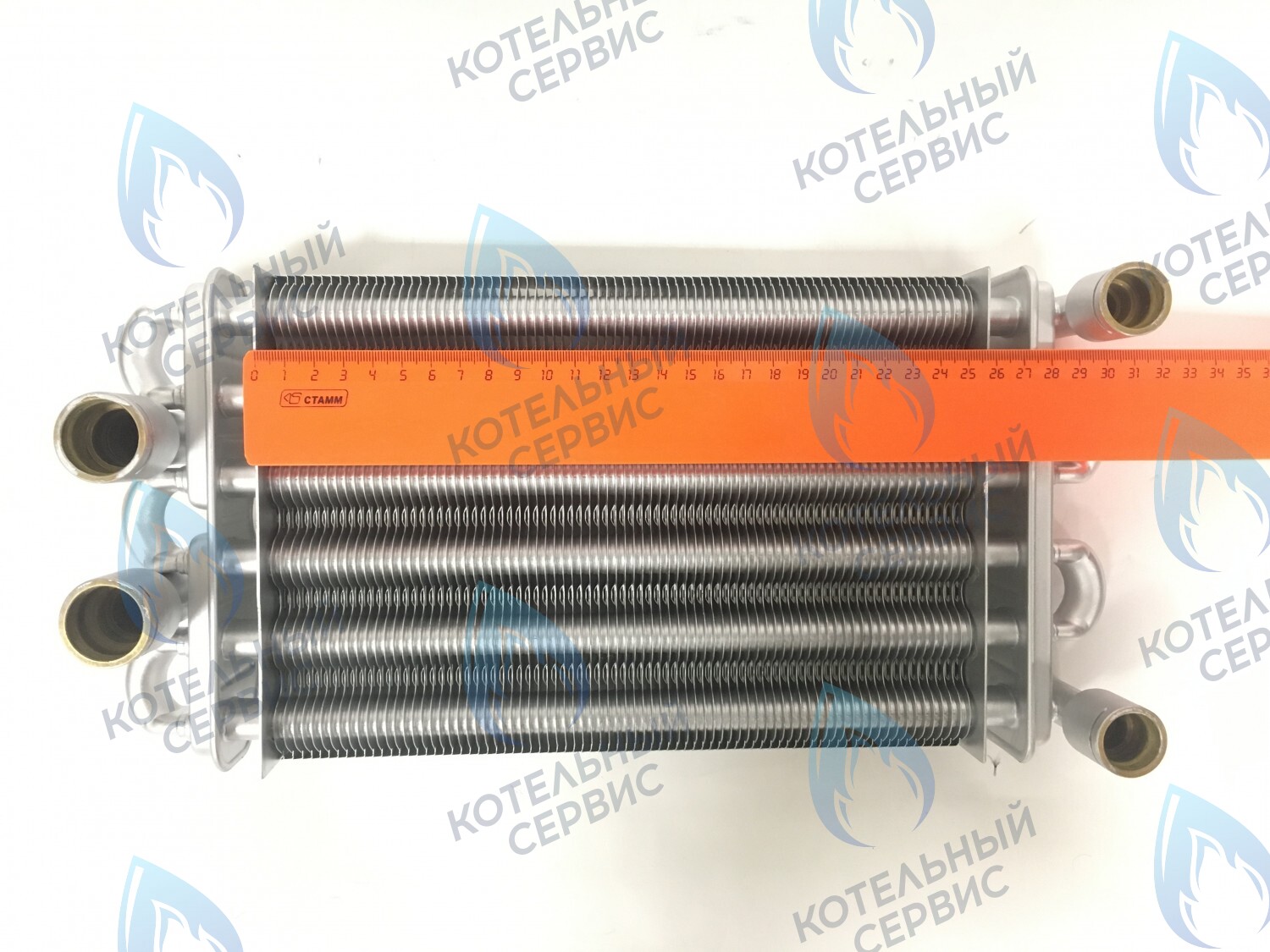 02-4002 Теплообменник битермический (260мм) 24кВт 24-T-1 24-C-1 (до 05.2016) GAZECO в Оренбурге	