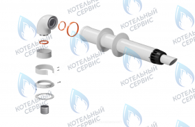 Комплект коаксиального дымохода 60/100 0,75 м KRATS (универсальный, все кроме Immergas/Navien)