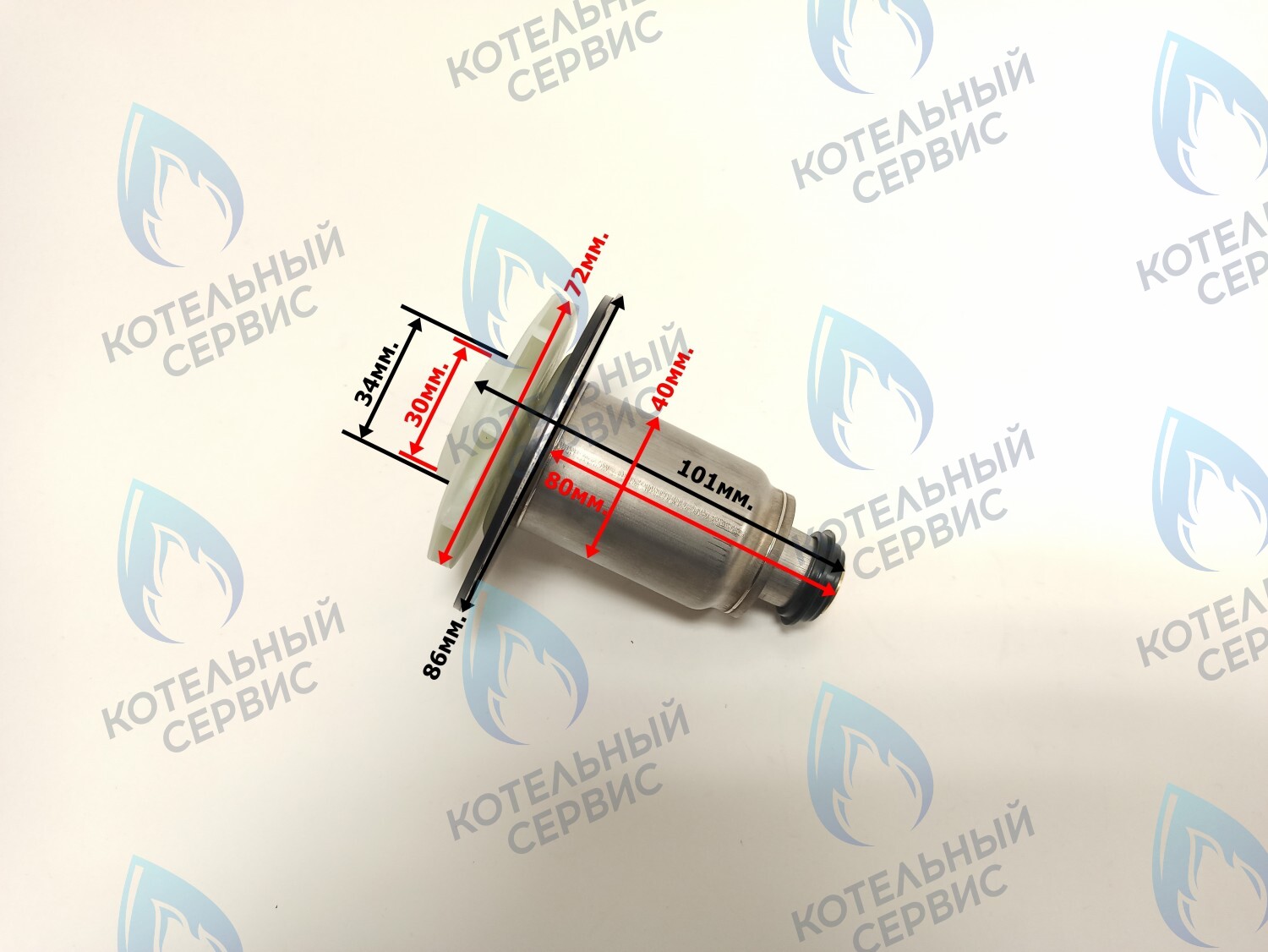 PPR-W30CW-40-04 Втулка ротор насоса (по часовой стрелке) аналог WILO 15/6 (втулка 40мм, колесо 72/30мм) (керам. вал) в Оренбурге	