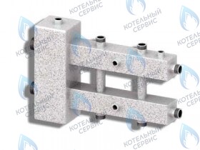 Разделитель гидравлический Север-M3 с коллектором на 3 контура, звезда, 1 1/4" 70кВт