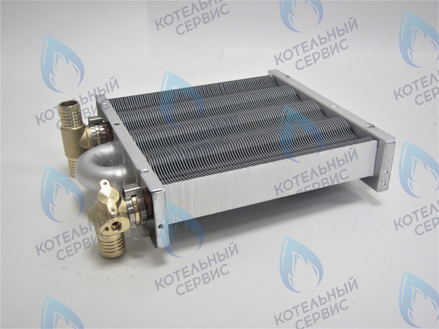 EM021-180-Фитинг-Комп Теплообменник первичный основной (с фитингами) 180 мм 85 FIN (130-200 HSG/ICH/MSC) DAEWOO в Оренбурге	