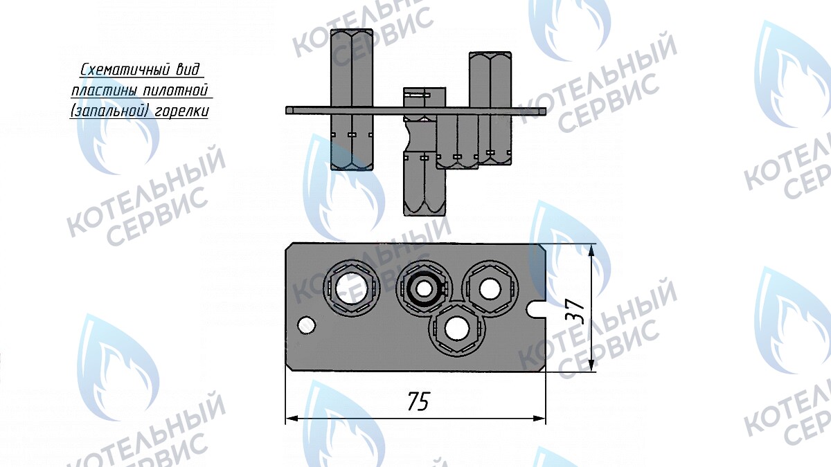 602 Горелка пилотная (155) Ø6мм (аналог "Sit" 0.190.624) в Оренбурге	