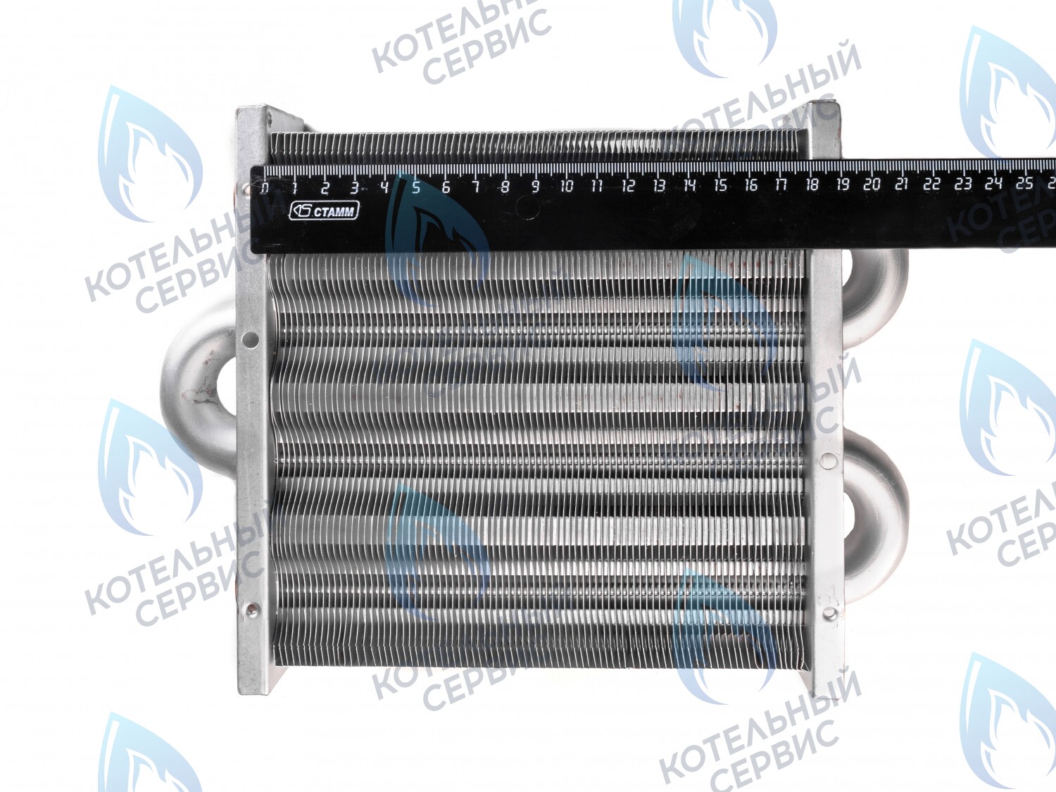 EM021-180 Теплообменник первичный основной (без фитингов) 180мм 85 FIN (130-200 HSG/ICH/MSC) (3318108610, 3318108640) DAEWOO в Оренбурге	