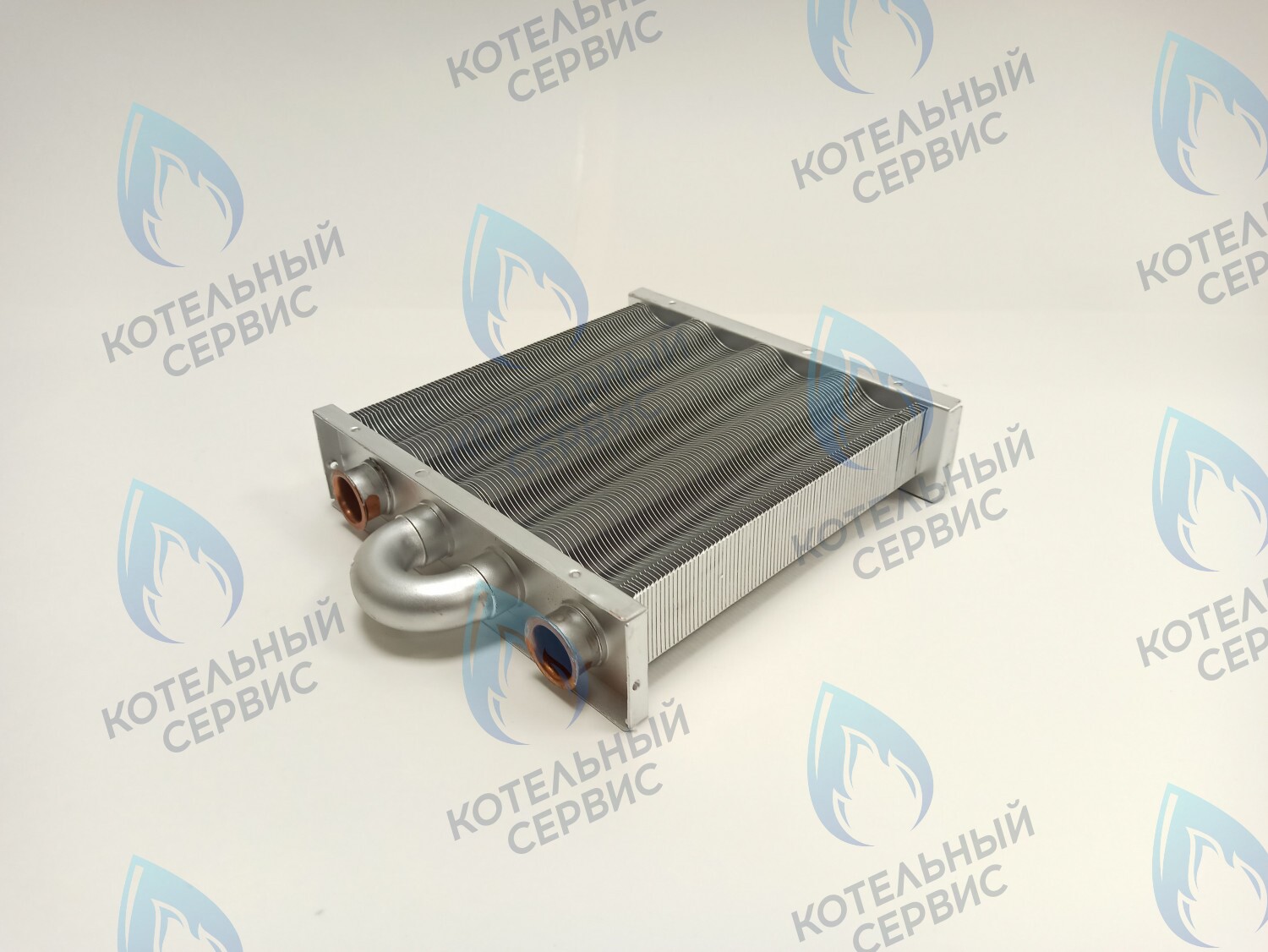 EM021-180 Теплообменник первичный основной (без фитингов) 180мм 85 FIN (130-200 HSG/ICH/MSC) (3318108610, 3318108640) DAEWOO в Оренбурге	