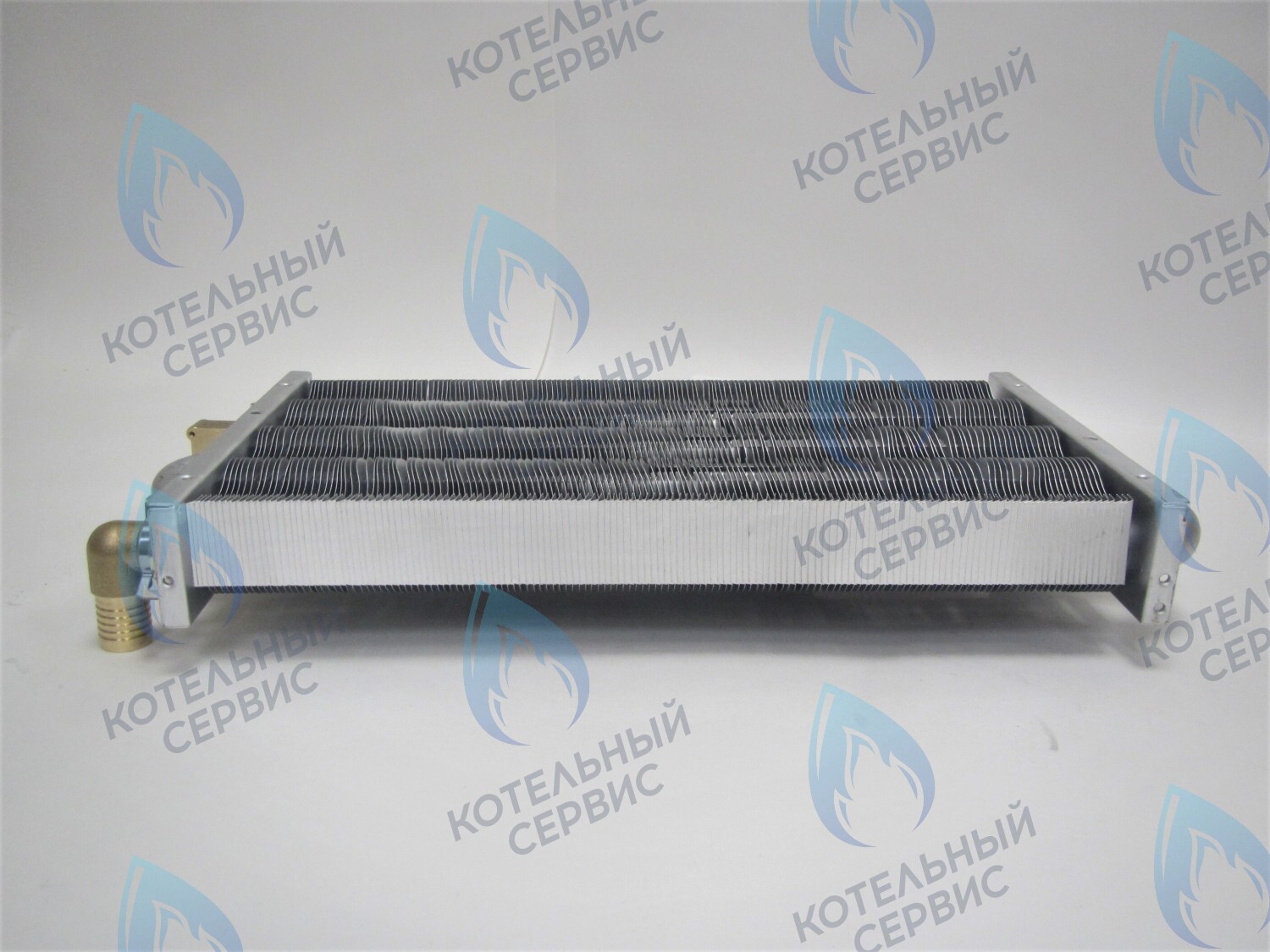 EM021-348-Фитинг-Комп Теплообменник отопления с фитингами (348 мм) 147 FIN (350MSC) DAEWOO в Оренбурге	