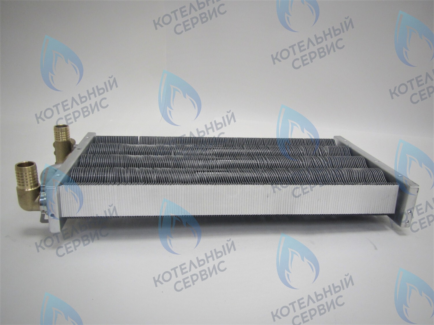 EM021-348-Фитинг-Комп Теплообменник отопления с фитингами (348 мм) 147 FIN (350MSC) DAEWOO в Оренбурге	