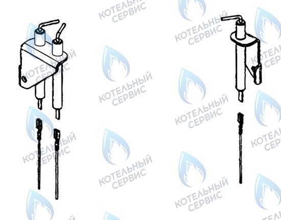 87199051490 Комплект электродов розжига с кабелями U02X-24K/U042-24K/ZSA/ZWA/ZWE BOSCH в Оренбурге	