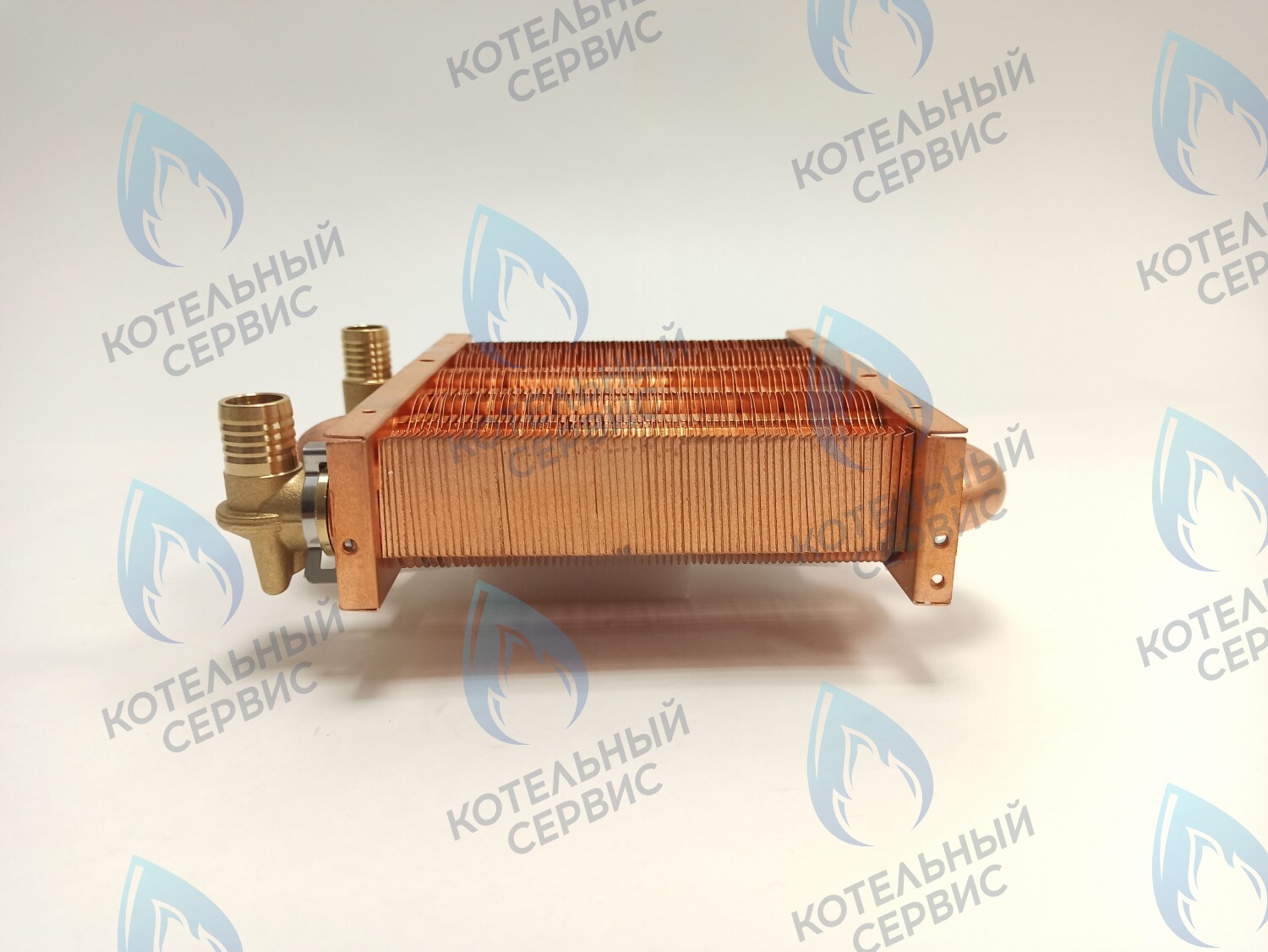 EM021-142-02-Фитинг-Комп Теплообменник первичный основной (с фитингами) 142мм 67 FIN (100 HSG/ICH/MSC) DAEWOO в Оренбурге	