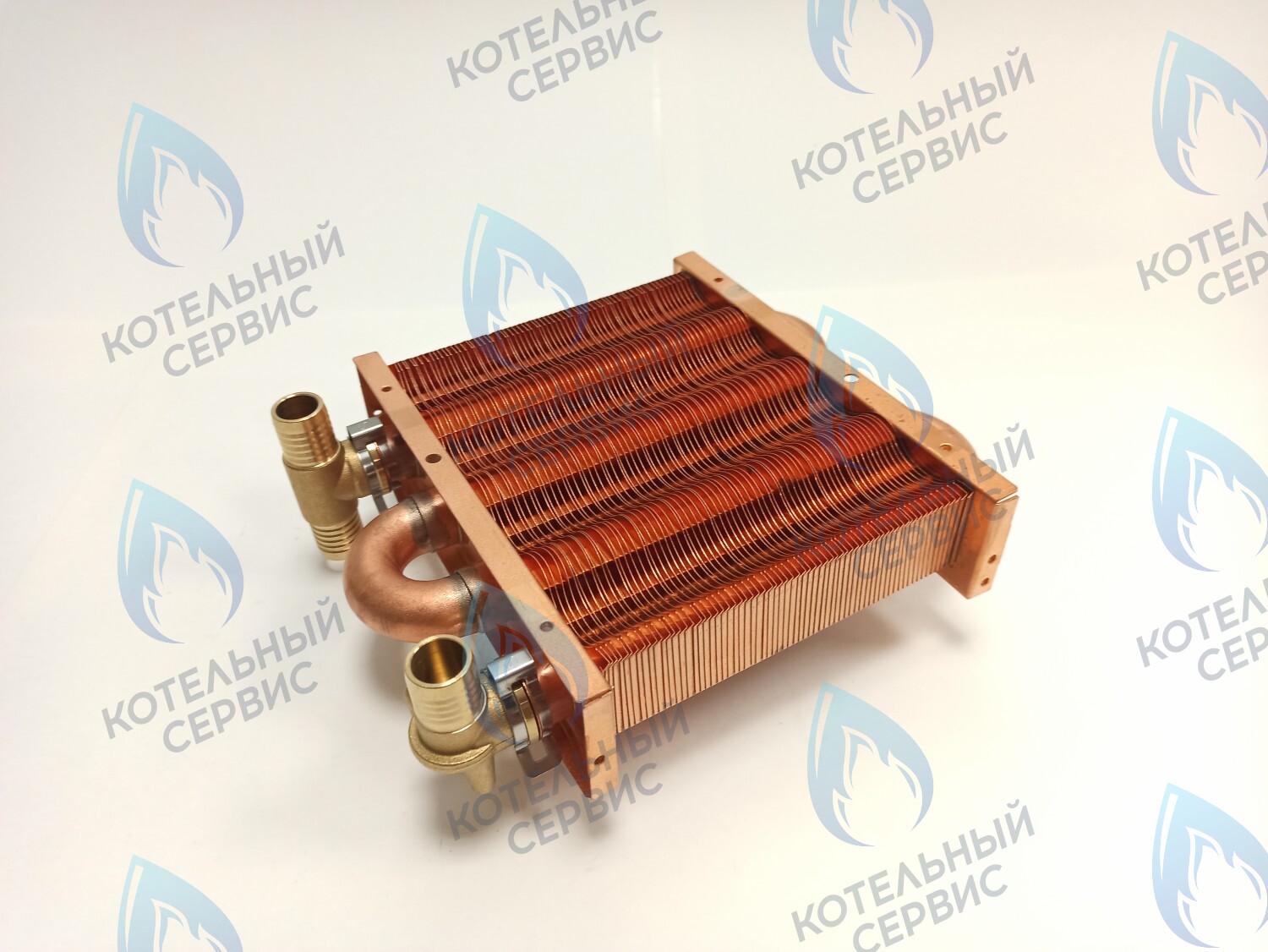 EM021-142-02-Фитинг-Комп Теплообменник отопления с фитингами (142 мм) 67 FIN (100 HSG/ICH/MSC) DAEWOO в Оренбурге	