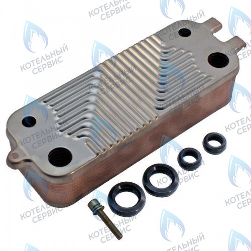 87167719870 Теплообменник JUNKERS BOSCH (8716771039, 8716771040) в Оренбурге	