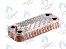 Вторичный теплообменник（ГВС）24кВт optima (12 пластин, для котлов после 07/2013) (по диагонали) ROC