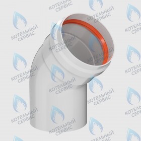 Отвод D80 угол 45° M/F (мама/папа)