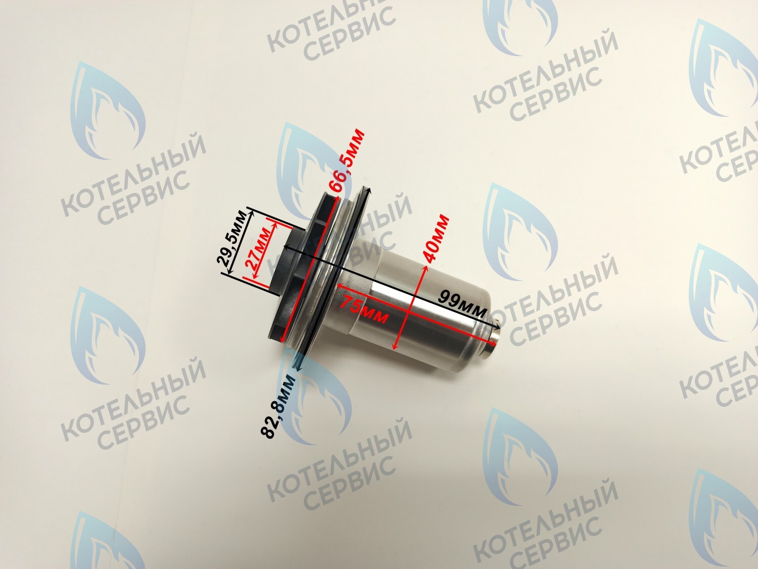 PPR-G27CW-40-66 Втулка ротор насоса (по часовой стрелке) Ariston (65153611) (втулка 40мм, колесо 66,5/27мм) в Оренбурге	