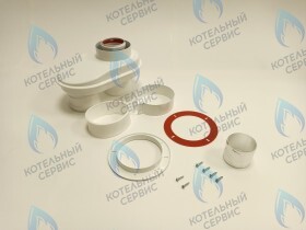 Адаптер для раздельной системы Ф60/100 на 80/80 универсальный