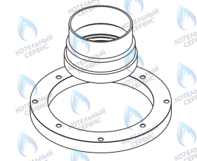 Удлиняющая муфта 25мм папа-мама, Ø60/100мм с прокладкой (A03.001.001239)