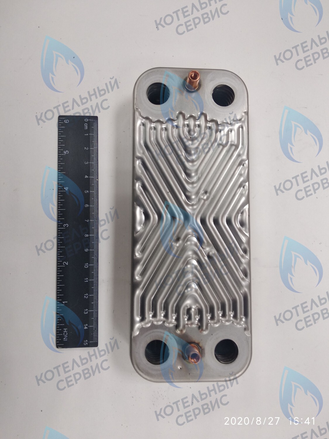 63041310441P Теплообменник ГВС пластинчатый вторичный 14 пластин (PLATE HEAT EXCHANGER) BAXI в Оренбурге	