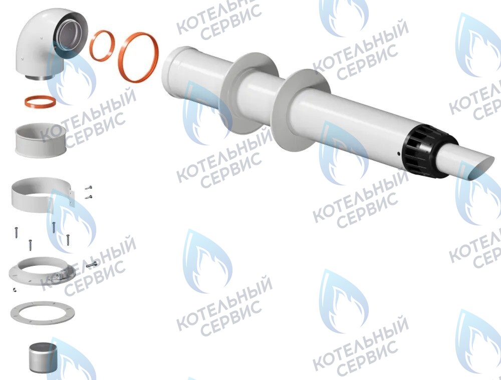 KTL-01-1 Коаксиальный комплект дымохода 60/100 1м KRATS (универсальный, все кроме Immergas/Navien) в Оренбурге	