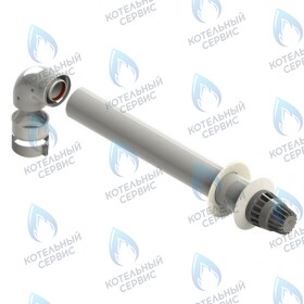 Комплект коаксиальных труб Ø60/100мм для котлов GAZECO, L=1м