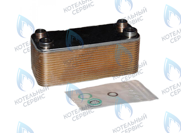 39809340 Теплообменник вторичный KIT SCAMB.ZB-30P (37403551) FERROLI в Оренбурге	