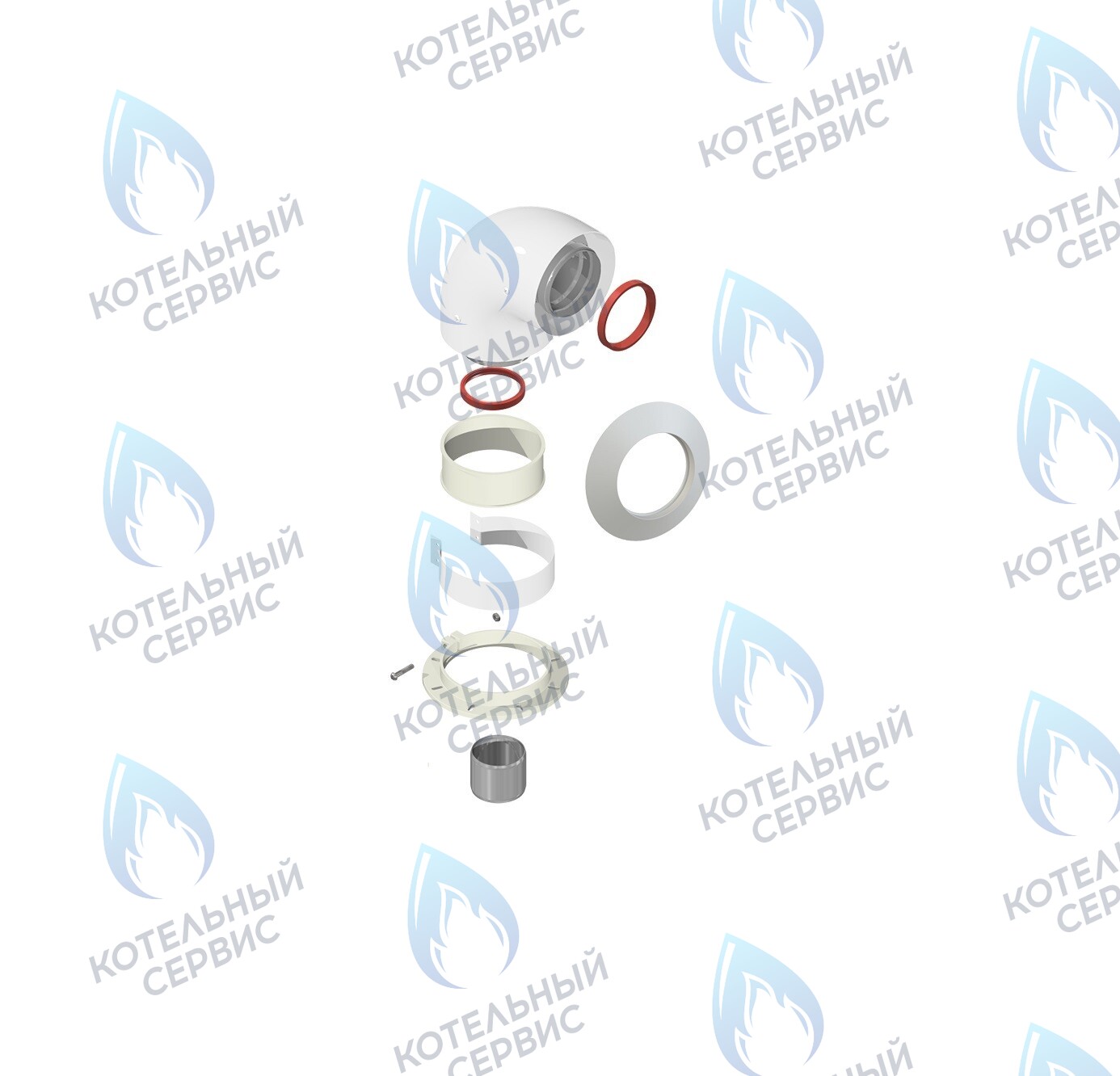 A-013-BA Колено подключения 60/100 90° DR thermo в Оренбурге	