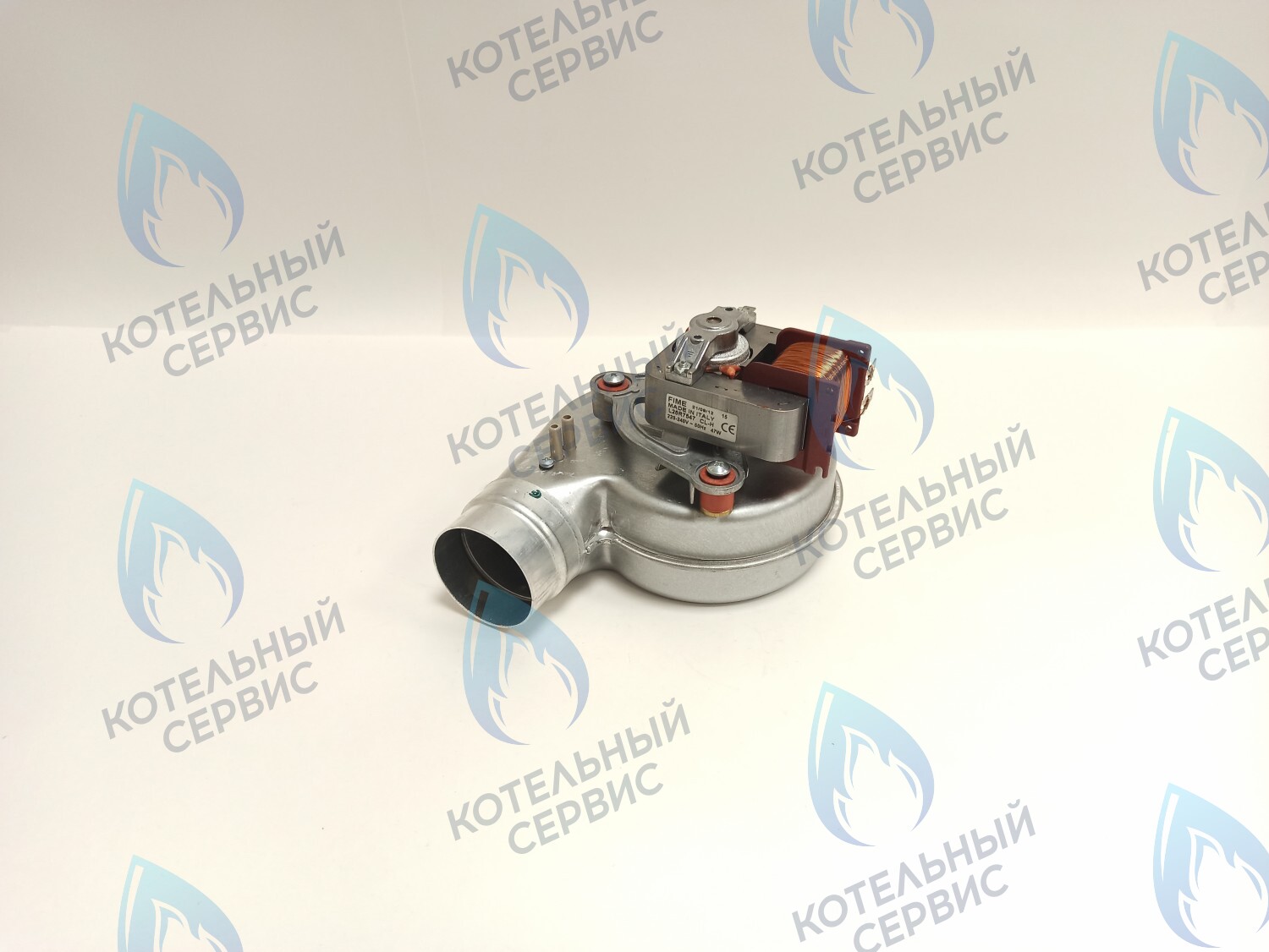 07-5002 Вентилятор для котлов 30 кВт Polykraft Alpine Light с коричневыми патрубками отбора (47W) в Оренбурге	