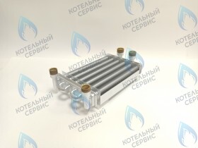 Теплообменник битермический 18 кВт 210мм GAZECO 18-T1/-C1 (до 05.2016) (02-4001)