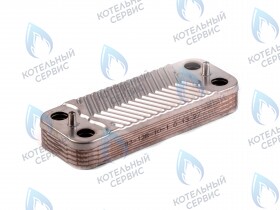 Вторичный теплообменник（ГВС）18кВт optima (10 пластин, для котлов после 07/2013) (по диагонали) ROC