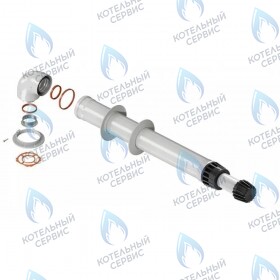 Комплект коаксиального дымохода 60/100 0,75 м KRATS (универсальный, все кроме Immergas/Navien)