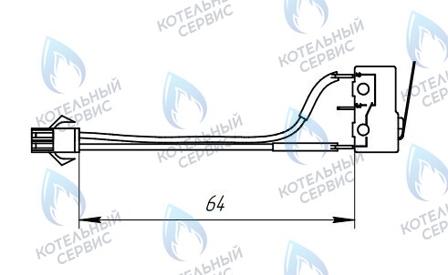 1937 Микровыключатель с пластиной (2 провода) в Оренбурге	