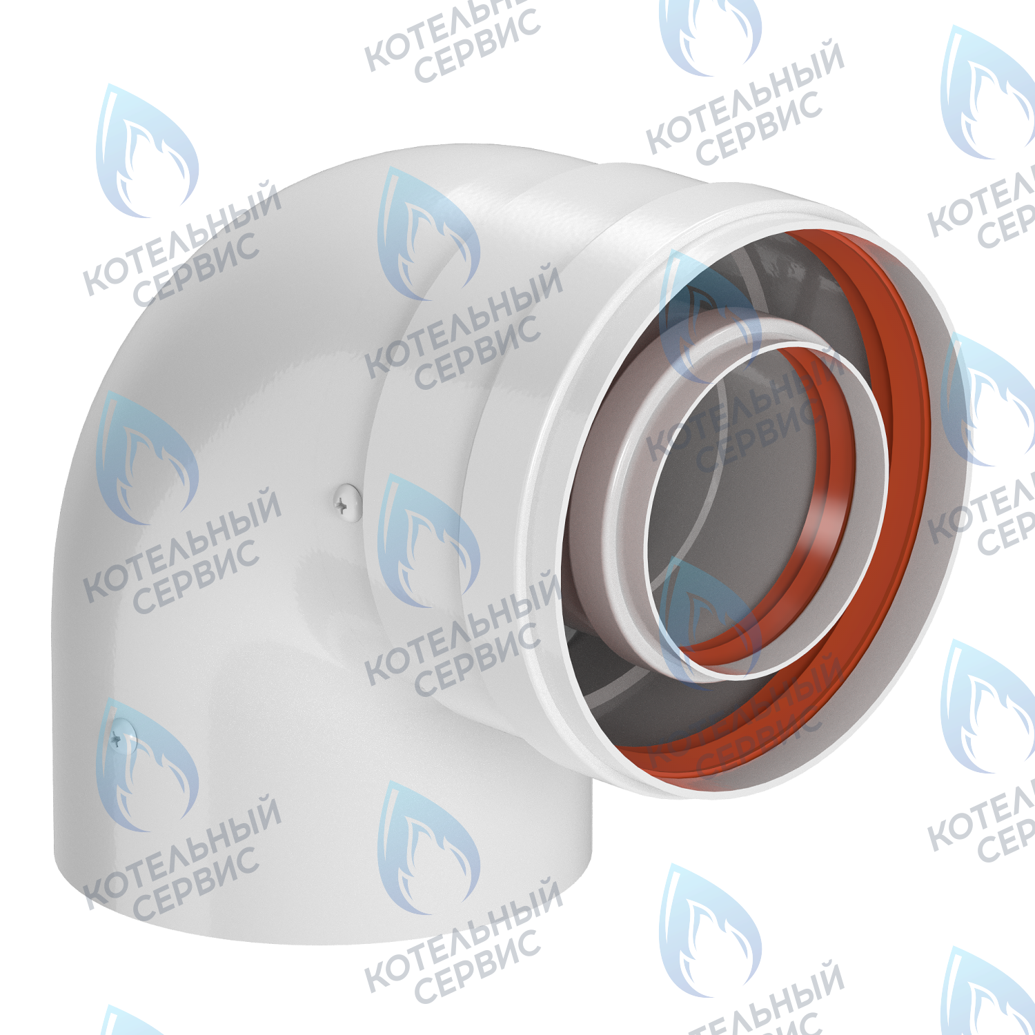 PK-90-05L Отвод промежуточный раструбн. угол 90° (колено) D60/100 (наружный диаметр мама/папа) в Оренбурге	