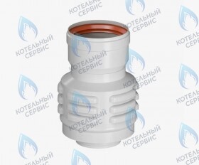 Адаптер-переход на раздельную систему с D60/100 на D80( папа/папа-мама) алюминий KRATS