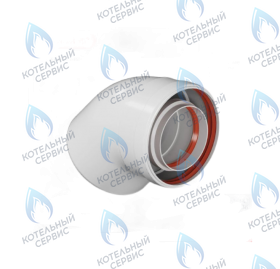 Отвод промежуточный (колено) D60/100 угол 45° M/F (мама/папа)